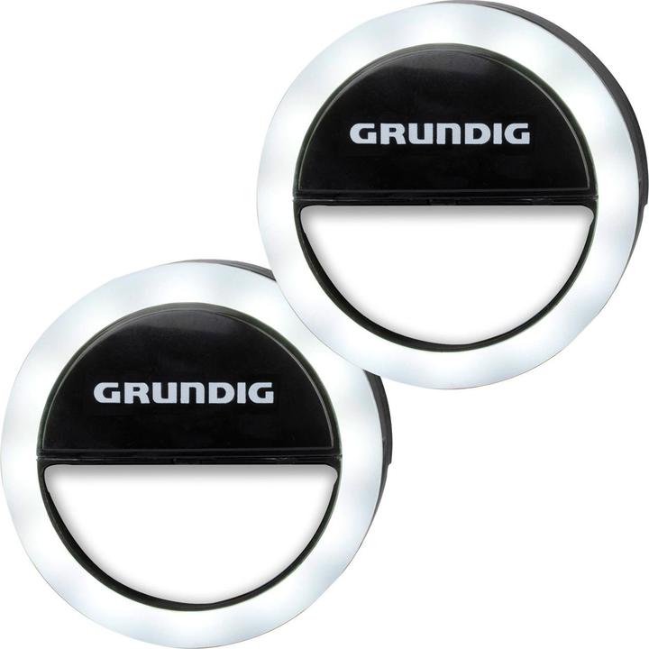 Grundig 2er-Set Ringleuchte für Smartphones, Ø 3,3" (8,5 cm) (Ring light)