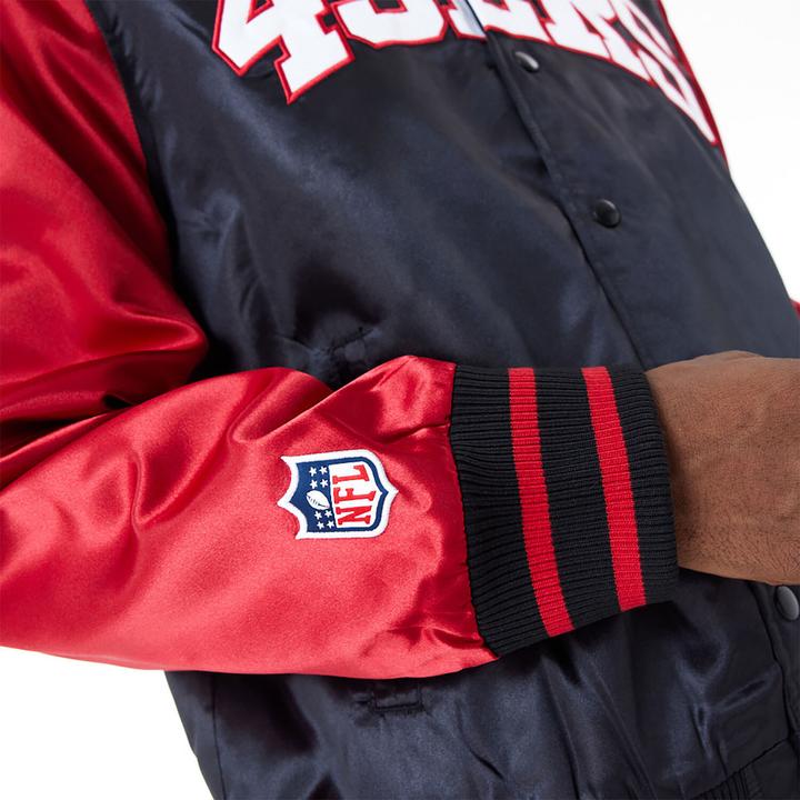 Actual product image New Era Varsity Satine Bomber Veste San Francisco 49ers (M)