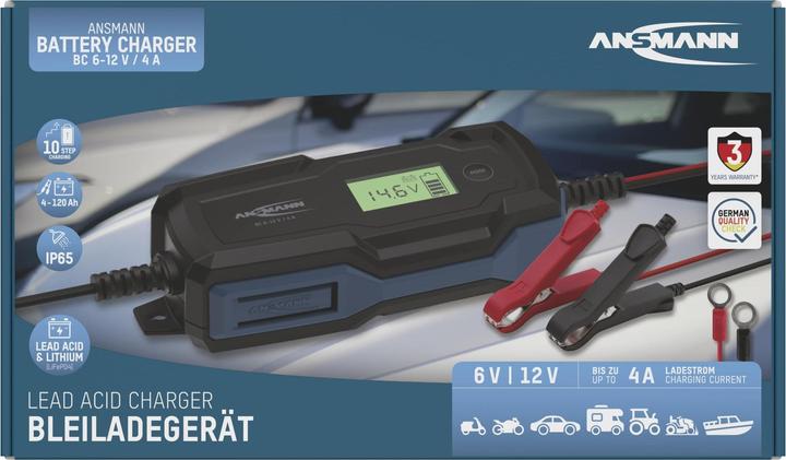 Actual product image Ansmann Charger for lead-acid batteries BC 6-12V / 4 A (12V, 6V, 4 A)