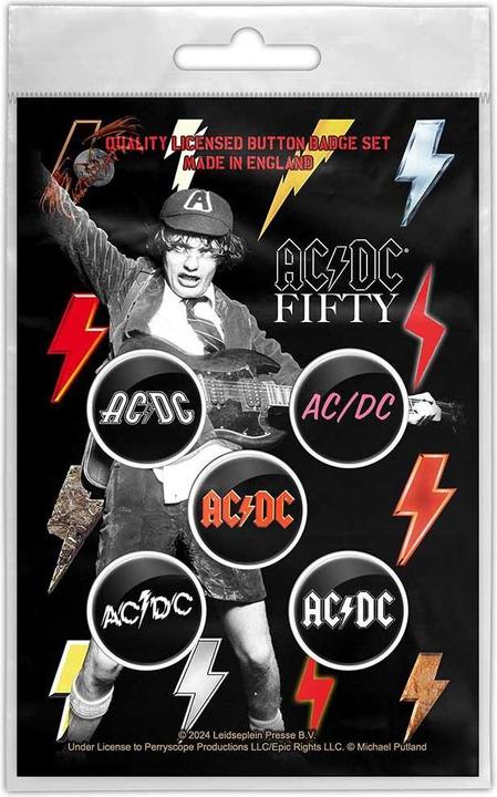Produktbild AC/DC Abzeichen Bolt Array 5erPack Kunststoff Metall