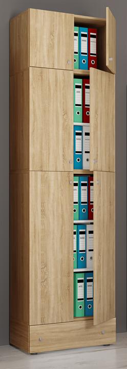 Image du produit VCM Armoire de bureau Armoire à dossiers Lona 5 tiroirs porte (70 x 39 x 240 cm)