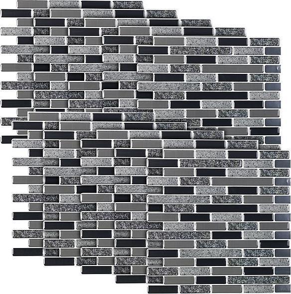 Produktbild Infactory Selbstklebende 3D-Steinoptik-Fliesenaufkleber, 3er-Set (26 x 26 cm)