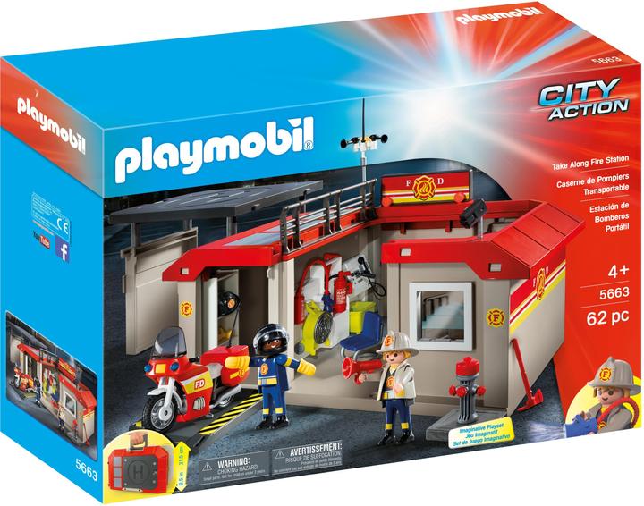 Produktbild Playmobil Take Along Fire Station (5663, Playmobil City Action)