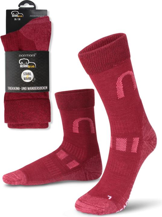 Produktbild Normani 2 Paar Merinowollsocken Wander- und Trekkingsocken Melton (2er Pack, 47 - 50)