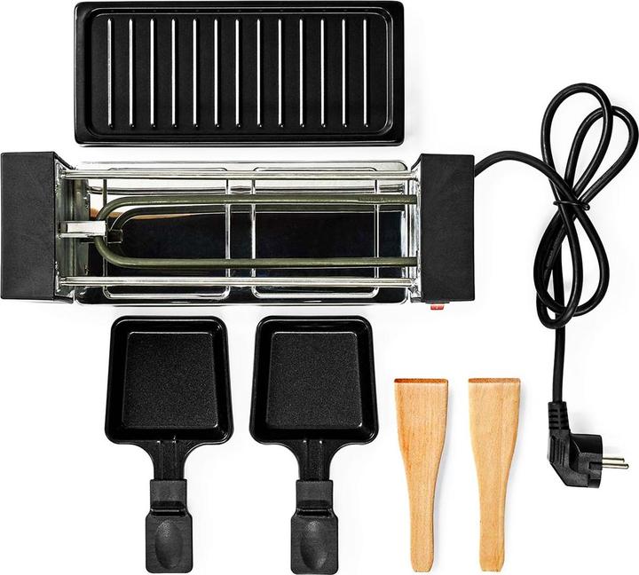Actual product image Nedis Gourmet/Raclette Grill 2 Persons Spatula Non stick coating Rectangle