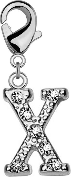 Image du produit Star Piercing Pendentif avec cristal lettre X (Laiton)