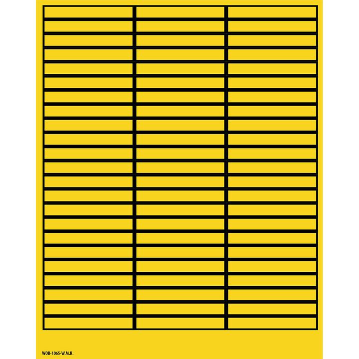 Produktbild Brady B-500, WOB-1065-W.M.R., BESCHRIFTBARE Etiketten, Vinylgewebe, Weiss mit schwarzem Rand, 10 x (6.50 cm)