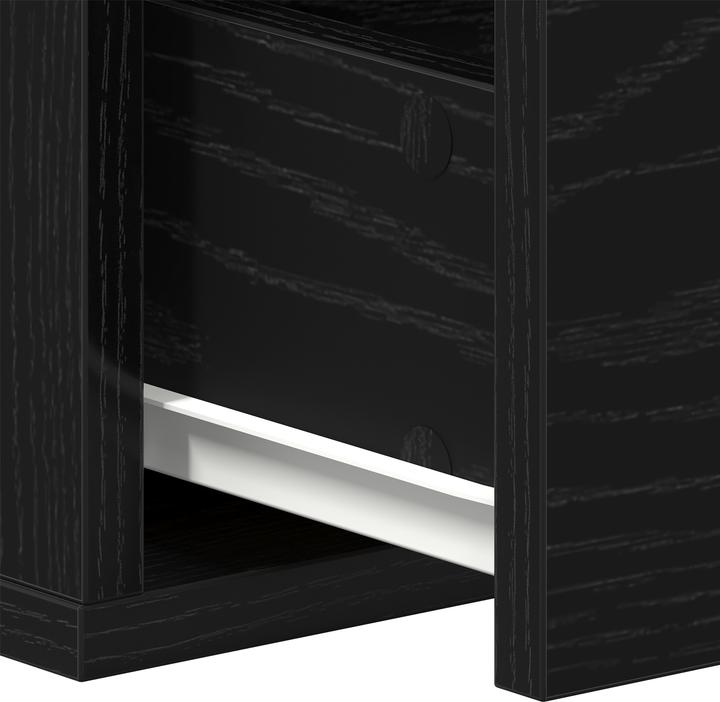 Produktbild VidaXL Wandmontiertes Schubladenregal Schwarz Eiche 60x26x18,5cm Holzwerkstoff (60 x 26 x 18.5 cm)