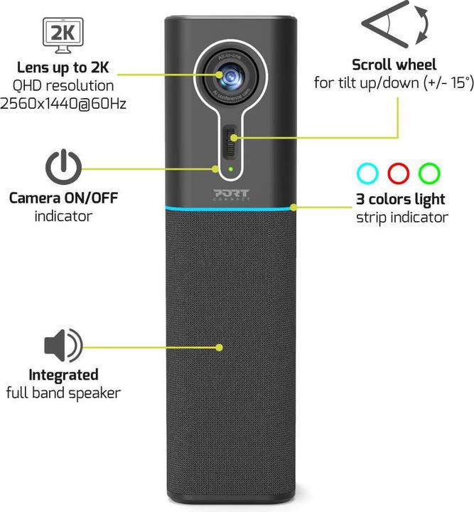 Produktbild Port Designs Port All-in-one DESKTOP CONFERENCE TOWER 2K