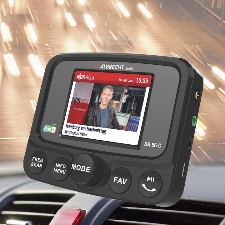 Image du produit Albrecht Tuner d'autoradio DR 56 C DAB+ avec écran couleur