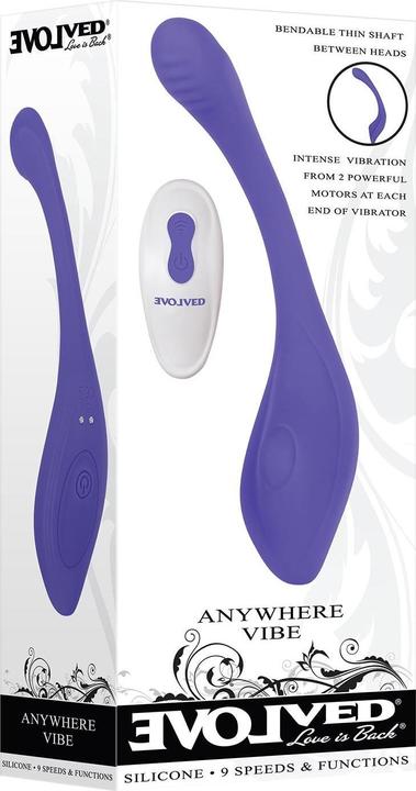 Actual product image Evolved Love Is Back - Anywhere Vibe - 9 Speeds and Functions Remote-Control Silicone Rechargeable B