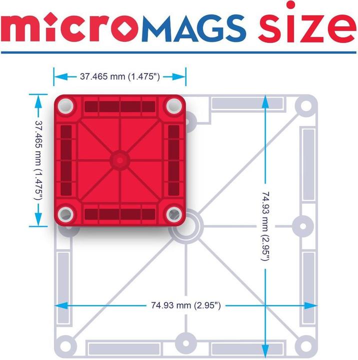 Actual product image Magna-Tiles microMags travel set