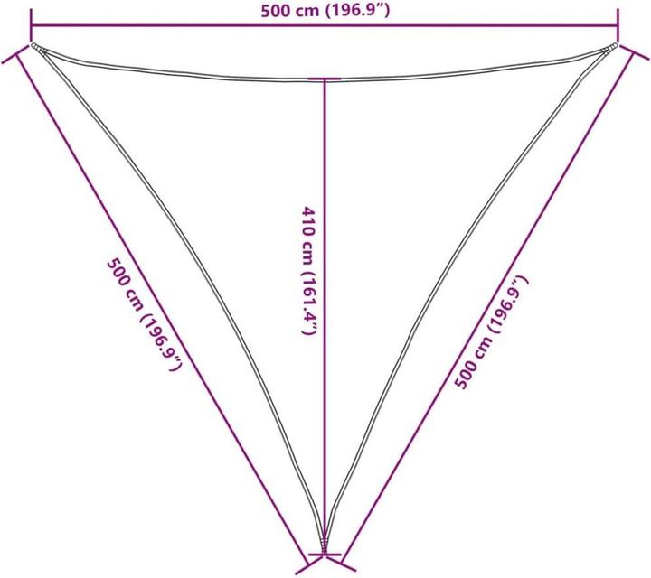 Image du produit VidaXL Voile d'ombrage (500 x 500 x 500 cm)
