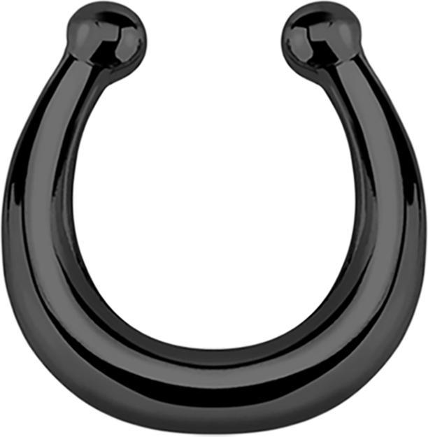 Star Piercing Fake Septum basic schwarz (Messing)