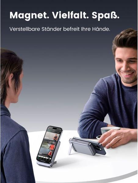 Productafbeelding Ugreen UGREEN10000mAhMagnetischeDraadlozePowerBank(SpaceGray) 15086 (10000 mAh, 20 W, 37 Wh)