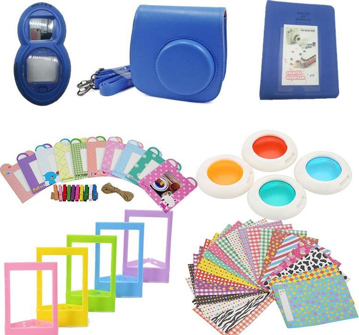 JTI Zubehörset für Fujifilm Instax Mini 8/9 - Cobolt Blue (Kamera Zubehörtasche)