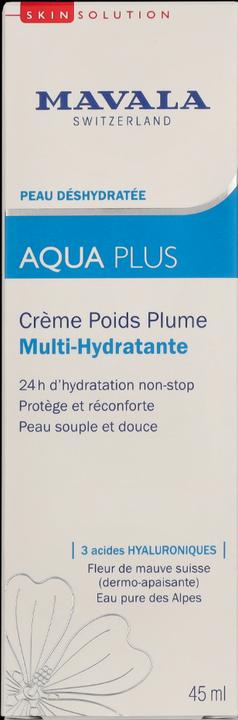 Actual product image Mavala Swiss Skin Solution - Aqua Plus Crème Poids Plume Multi-Hydratante (45 ml, 24h cream)