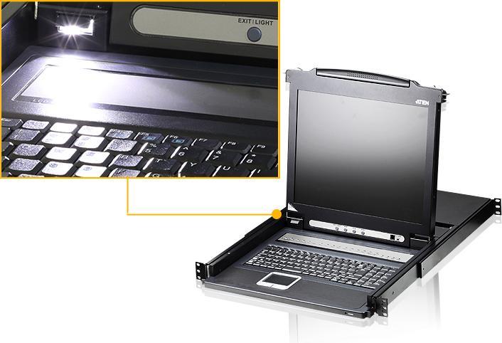 Image du produit Aten CL1008M (CH) Commutateur KVM LCD, USB-PS/2, VGA