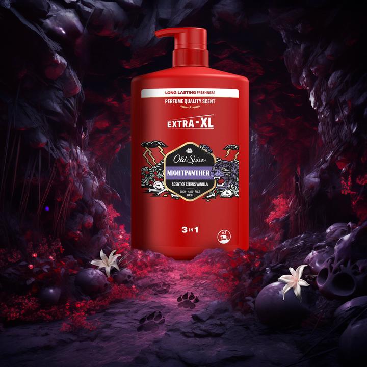 Actual product image Old Spice Shampoo & Body Wash Night Panther Hair Shampoo (1000 ml, Liquid shampoo)