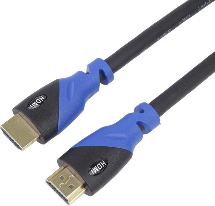PremiumCord Ultra HDTV z kabel HDMI2.0 HDMI cable HDMI Type A (Standard) Black, Blue (3 m, HDMI)