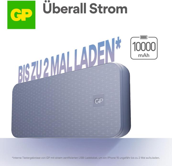 Actual product image GP Batteries GP PowerBank B+ Serie 10000 mAh blau (10000 mAh, 15 W)