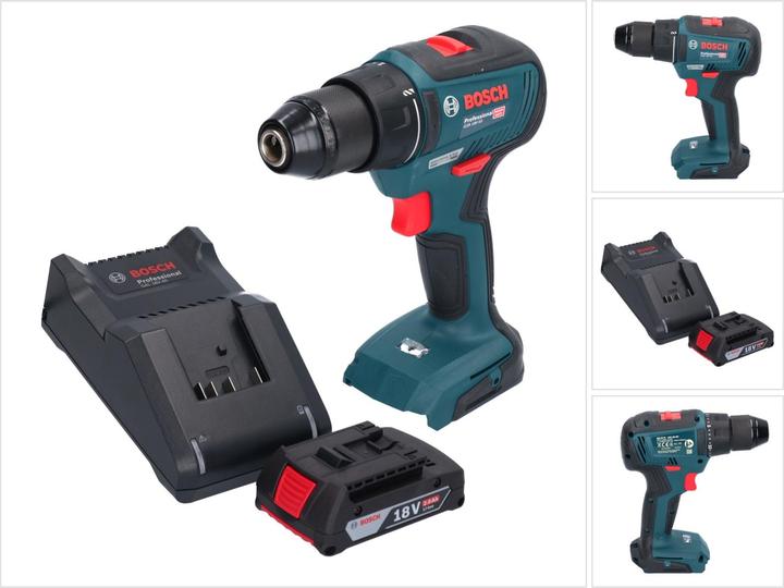 Image du produit Bosch Professional Bosch GSR 18V-55 Professional Perceuse-visseuse sans fil 18 V 55 Nm Brushless + 1x batterie 2,0 Ah (Fonctionnement sur batterie)