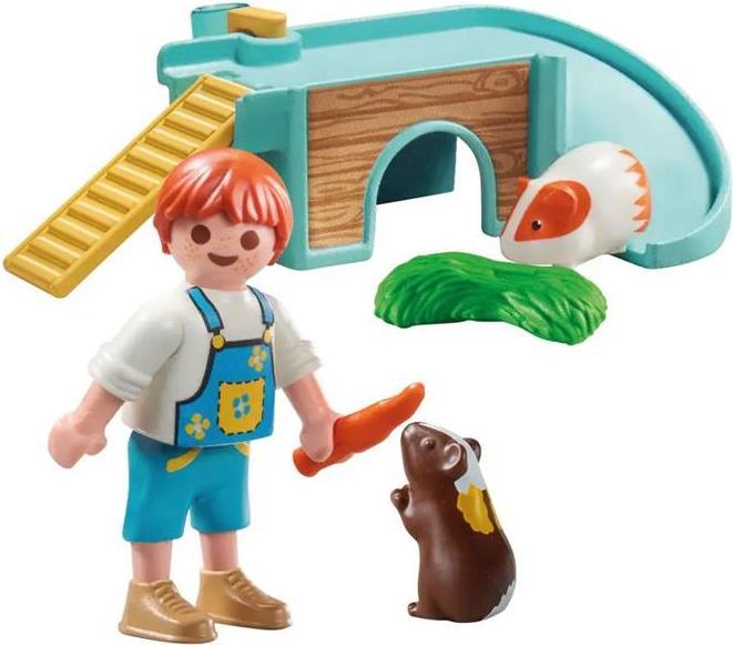 Image du produit Playmobil Garçon avec cochon d'Inde (71746, Playmobil Ma vie)