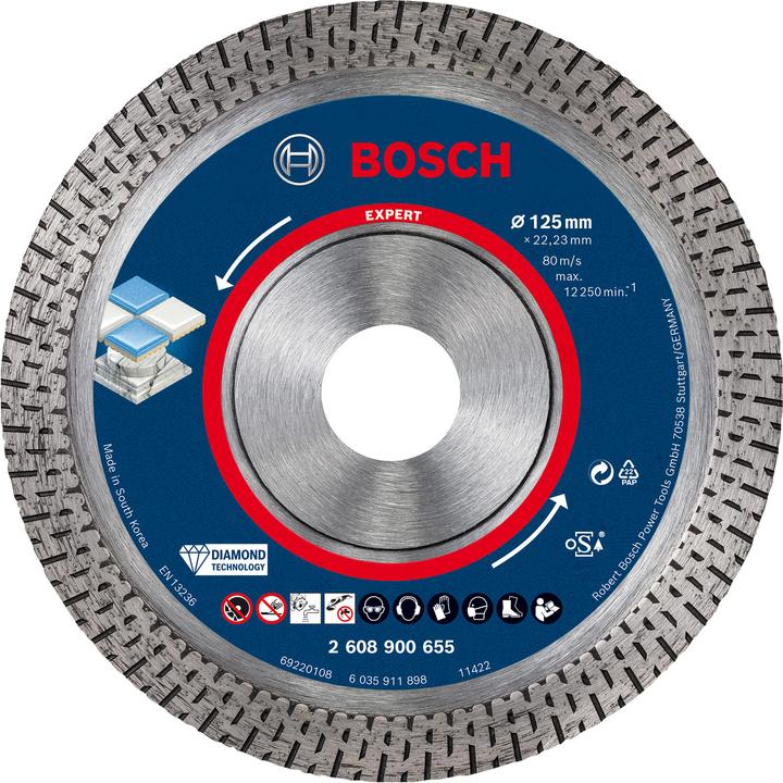 Bosch Professional Zubehör EXPERT HardCeramic Diamanttrennscheiben, 125 x 22,23 x 1,4 x 10 mm