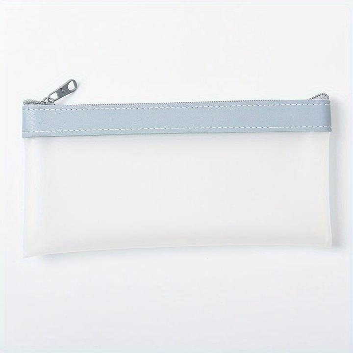 Actual product image Only-Bags.Store Frosted Translucent Pencil Case School Student Zipper Pencil Bag Pencil Pouch Stationery Supplies