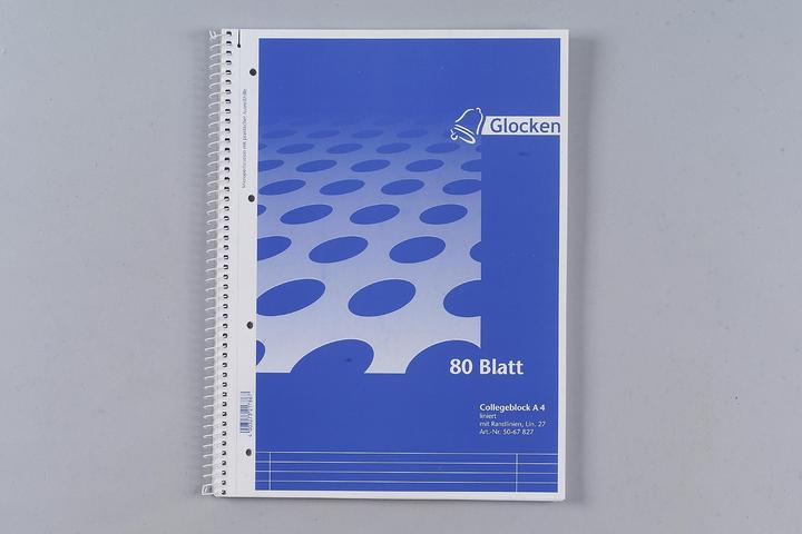 Actual product image Glocken College notepad 'Bells (A4, Lined, No binding)