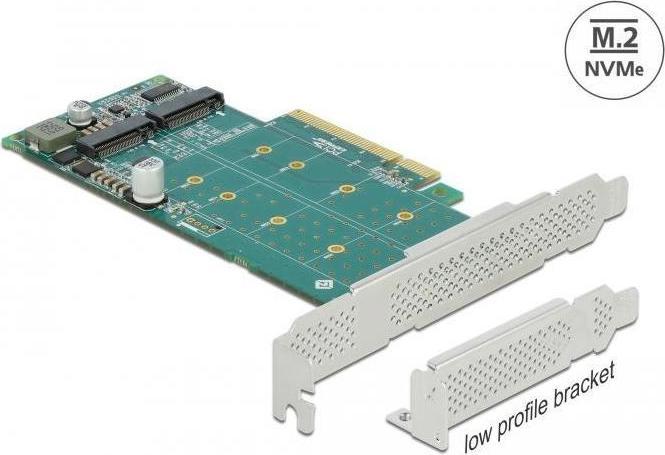 Immagine prodotto Delock Scheda PCI Express x8 a 2 x NVMe M.2 interni Chiave M
