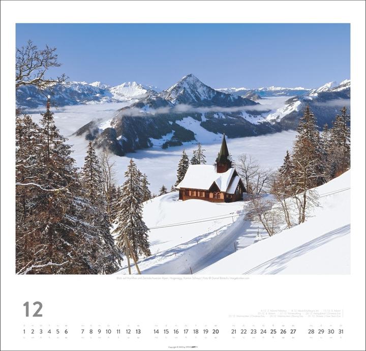 Produktbild Schweiz Kalender 2026 - Schönste Landschaften und Ansichten (48 x 46 cm, Deutsch)
