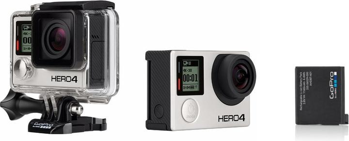 GoPro Hero 4 Black Edition, batterie de rechange incluse