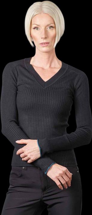Actual product image Scotch & Soda Skinny Riv Pullover V-Neck Black (XL)