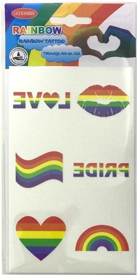 Actual product image Fasnacht Tattoos Rainbow