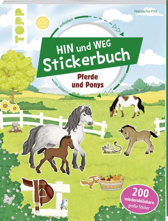 Productafbeelding Das Hin-und-weg-Stickerbuch. Pferde und Ponys (Duits, Natascha Pitz, 2018)