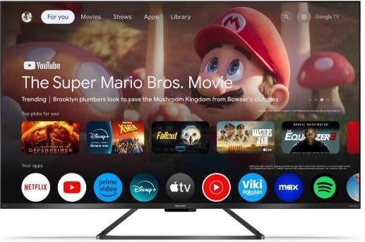 Immagine prodotto Sharp 55GR8265E 55" (139cm) 4K Ultra HD QLED Smart Google Frameless TV, 144Hz, Dolby Vision IQ, Dolby Atmo (55", GR8, QLED, 4K, 2024)