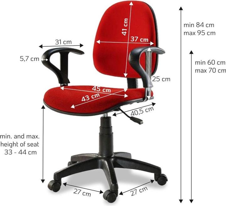 Actual product image Techly Easy Office Chair Red ICA-CT MC04RE
