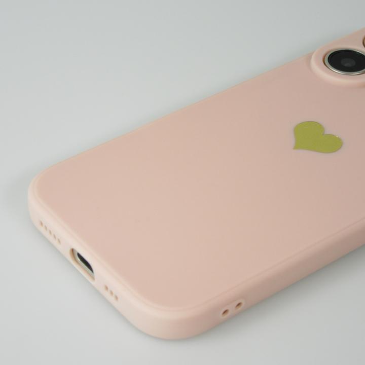 Actual product image PhoneLook Cover Silicone Mat Heart gold (Apple iPhone 16)