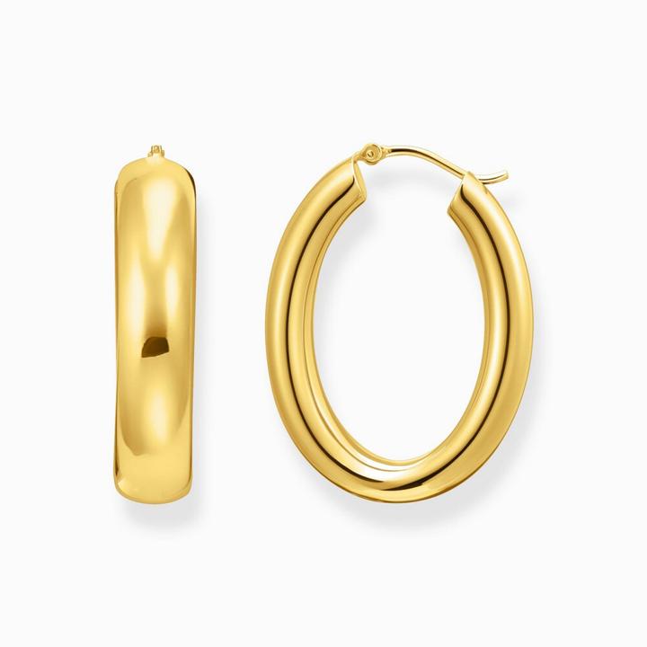 Actual product image Thomas Sabo Creoles Chunky (750 yellow gold gilding, 925 sterling silver)