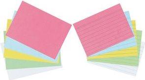 Produktbild Herlitz Karteikarten, DIN A4, liniert, weiss aus Papier, 170 g-qm, holzfrei, Linienfarbe: blau, doppelte (A4, 170 g/m², 100 x)