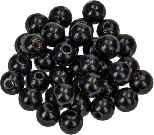 Produktbild Glorex Holzperle 12mm 28St schwarz FSC Buche