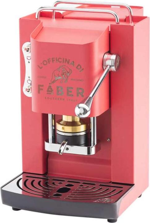 Actual product image Pro Deluxe ESE Pad espresso machine Coral Pink & Chrome