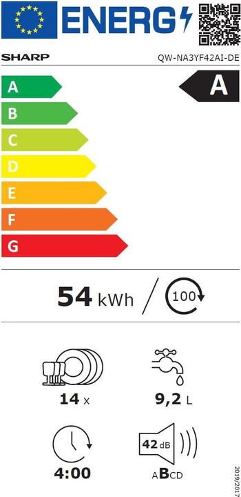 Label énergétique Sharp QW-NA3YF42AI-DE