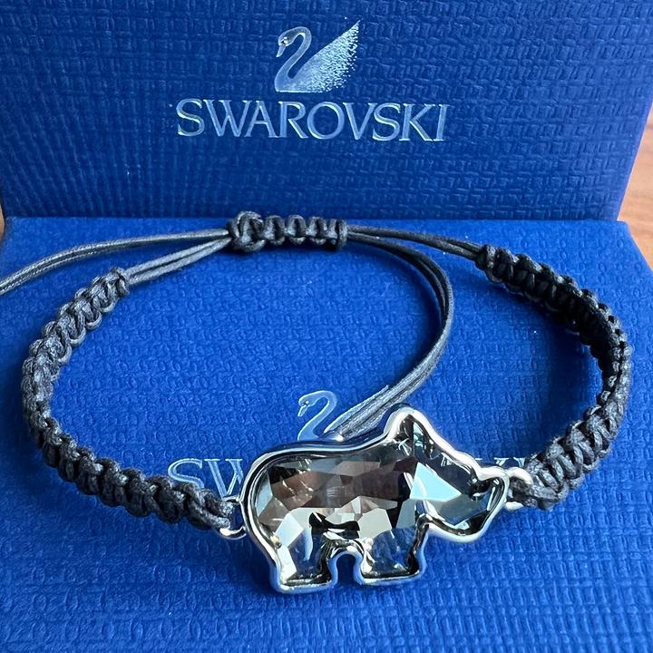 Actual product image Swarovski Bracelet rhinoceros brown 5352842 (19 cm, Rhodium plated)