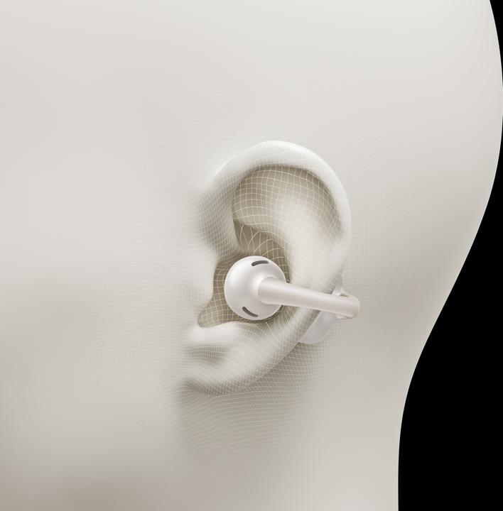 Actual product image Edifier Comfo Q Open-Ear Wireless Sports Headphones - pearl white