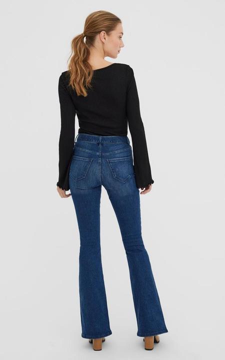 Actual product image Vero Moda VMSIGA Flared Belt High Waist Jeans (W25/L32)