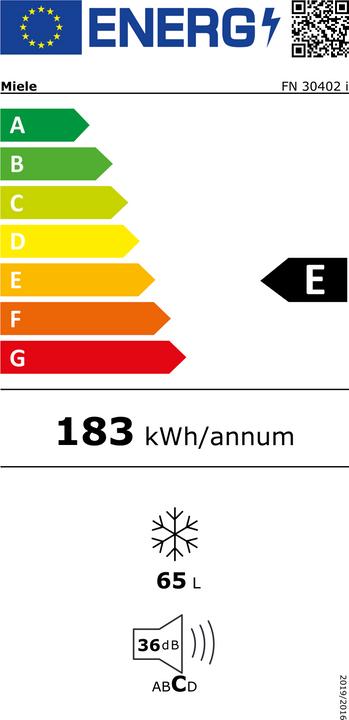 Etichetta energetica Miele FN 30402 i (Da incasso, 65 l)