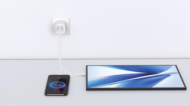 Image du produit Steffen Ladeadapter GaN 33W PD 1xUSB-A + 1xUSB-C max. 3.6A ws (Type 13, 1 x)
