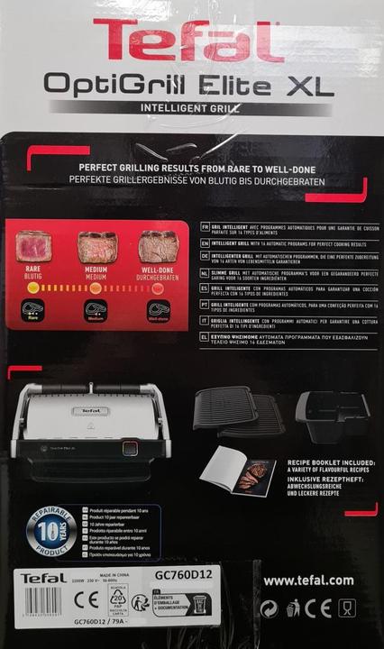 Actual product image Tefal OptiGrill Elite XL